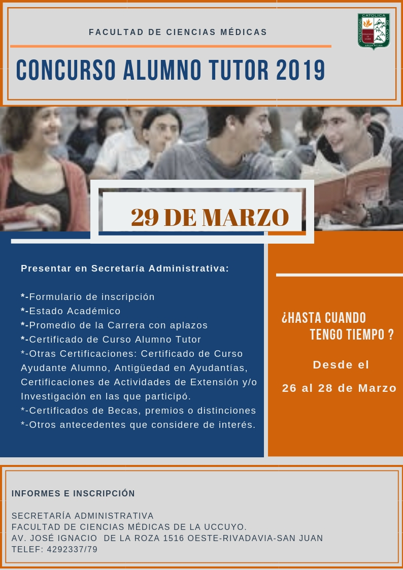 Concurso Alumno tutor 2019