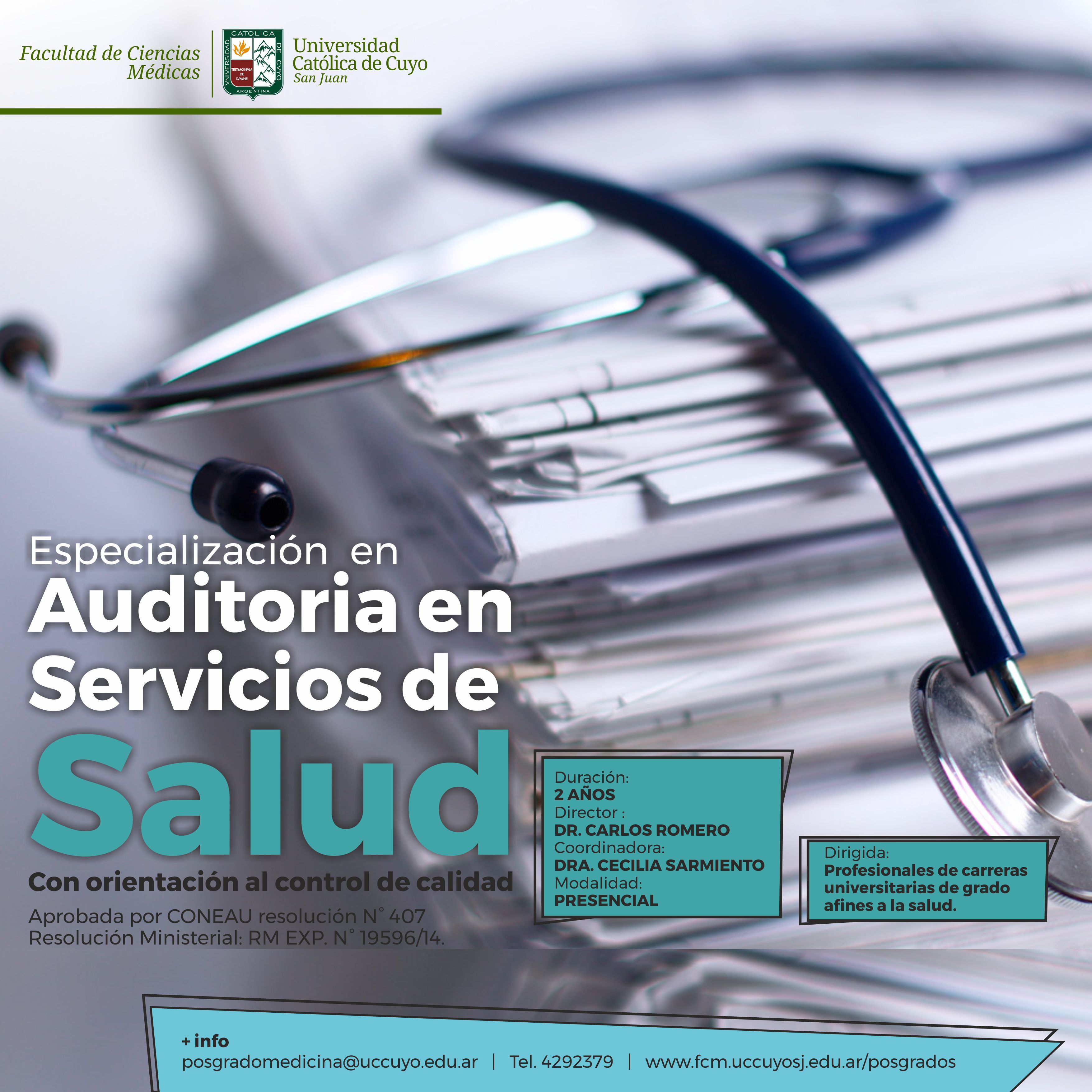Flyer Postgrado en Auditoria en servicios de salud 
